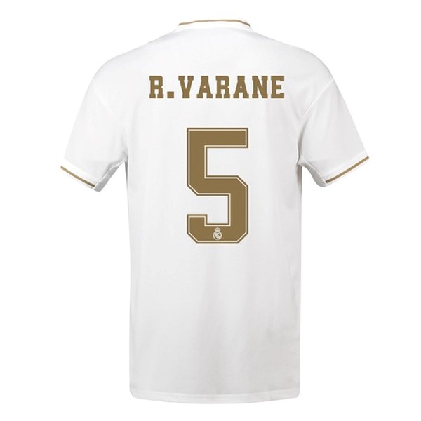 Camiseta Real Madrid NO.5 Varane 1ª 2019-2020 Blanco